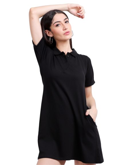 POLO NECK T-SHIRT DRESS - Image 2